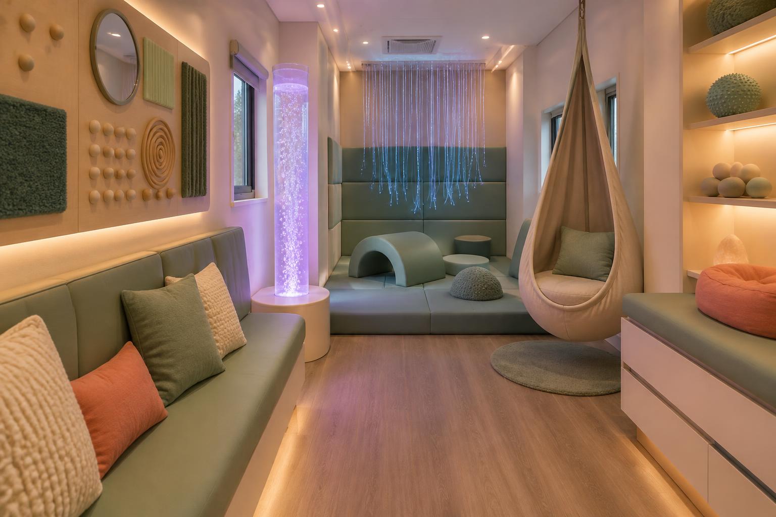 Original concept visualization of the planned compact mobile sensory environment